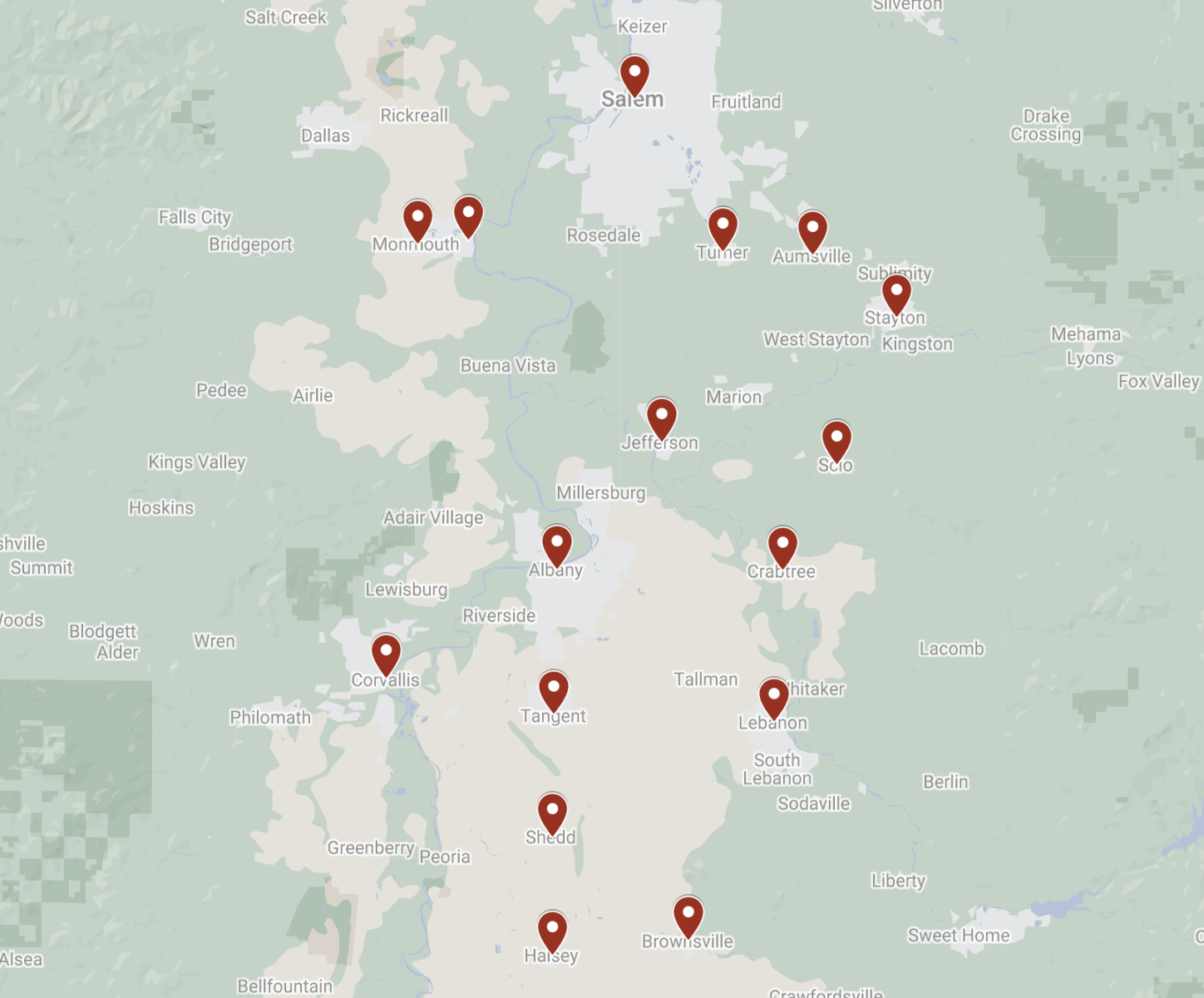 service area map